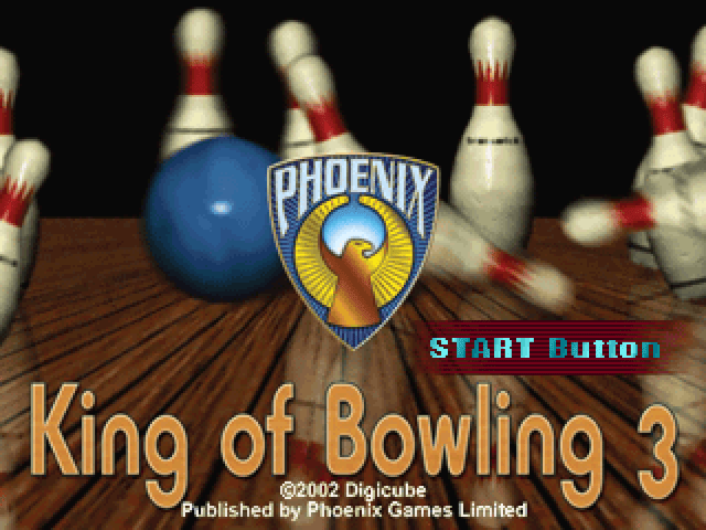 King of Bowling 3 title screen for Playstation